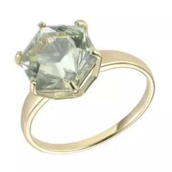 Золотое кольцо с празиолитом