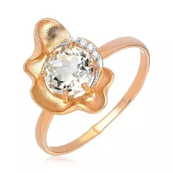 Золотое кольцо с празиолитом