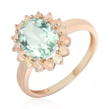 Золотое кольцо с празиолитом