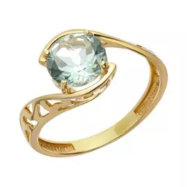Золотое кольцо с празиолитом
