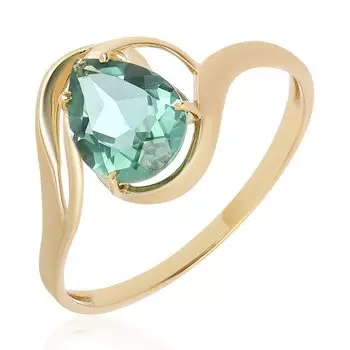 Золотое кольцо с празиолитом