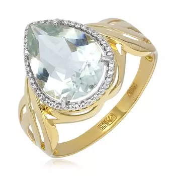 Золотое кольцо с празиолитом