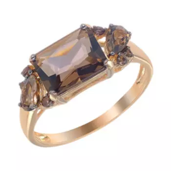 Золотое кольцо с раухтопазами