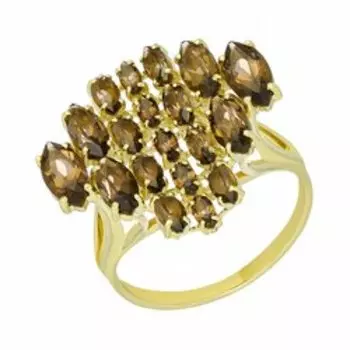 Золотое кольцо с раухтопазами