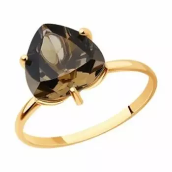 Золотое кольцо с раухтопазом