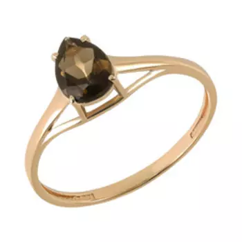 Золотое кольцо с раухтопазом