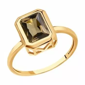 Золотое кольцо с раухтопазом