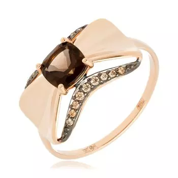 Золотое кольцо с раухтопазом