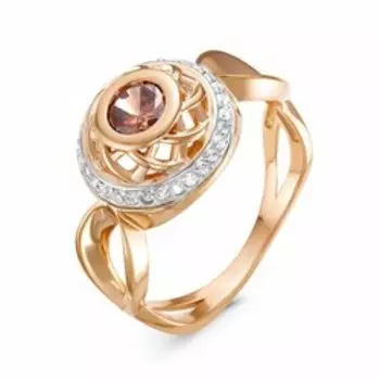 Золотое кольцо с раухтопазом