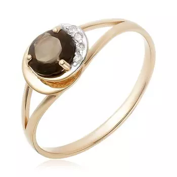 Золотое кольцо с раухтопазом