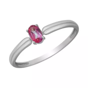 Золотое кольцо с розовым топазом