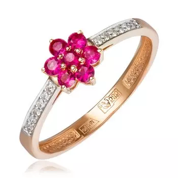 Золотое кольцо с рубинами