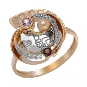 Золотое кольцо с самоцветами