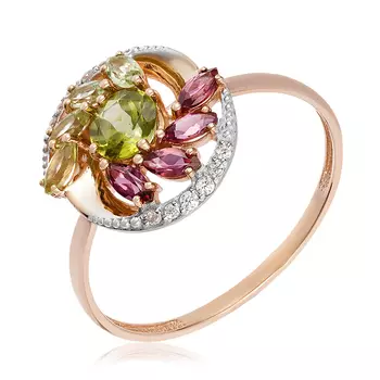 Золотое кольцо с самоцветами