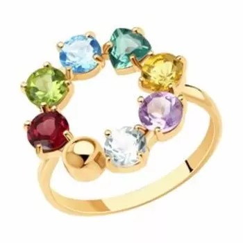 Золотое кольцо с самоцветами