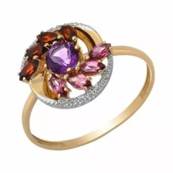 Золотое кольцо с самоцветами