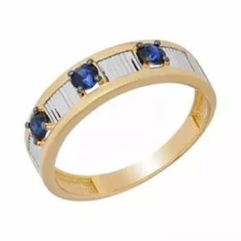 Золотое кольцо с сапфирами