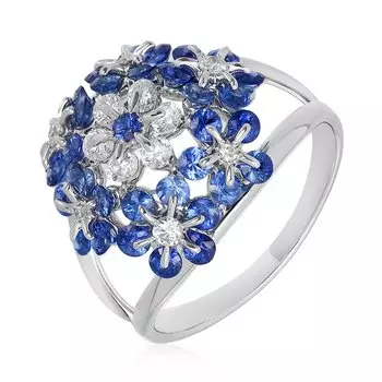 Золотое кольцо с сапфирами