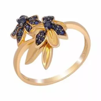 Золотое кольцо с сапфирами