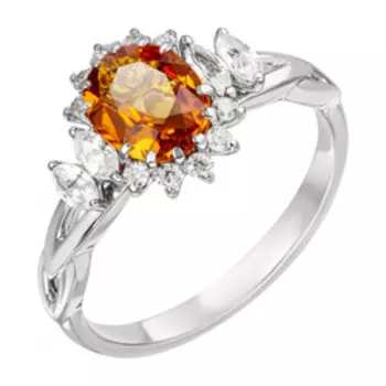 Золотое кольцо с сапфирами и бриллиантами