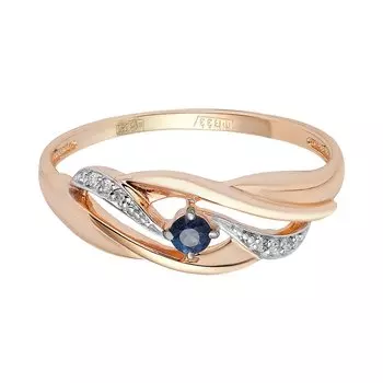 Золотое кольцо с сапфиром