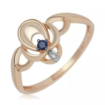 Золотое кольцо с сапфиром