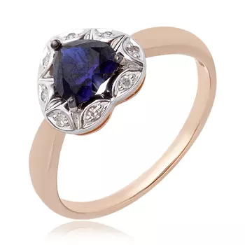 Золотое кольцо с сапфиром