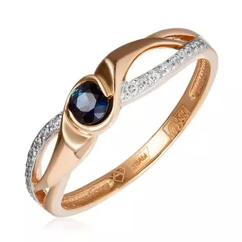 Золотое кольцо с сапфиром
