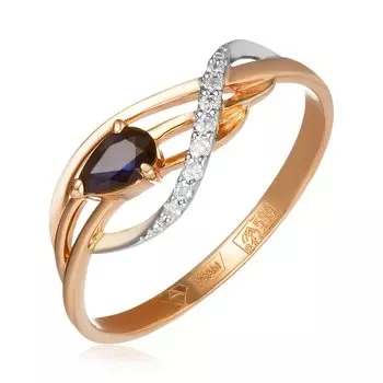 Золотое кольцо с сапфиром