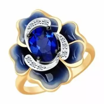 Золотое кольцо с сапфиром