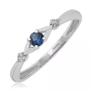 Золотое кольцо с сапфиром и бриллиантами