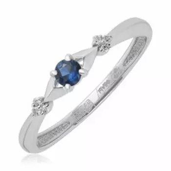 Золотое кольцо с сапфиром и бриллиантами