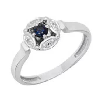 Золотое кольцо с сапфиром и бриллиантами