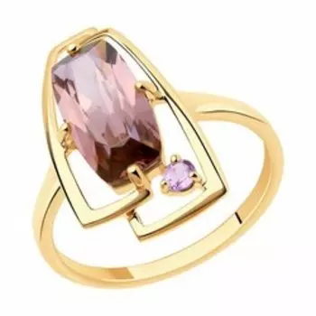 Золотое кольцо с ситаллами