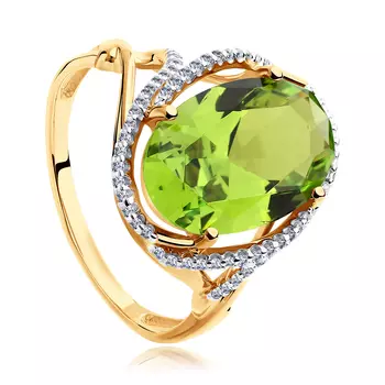 Золотое кольцо с ситаллом