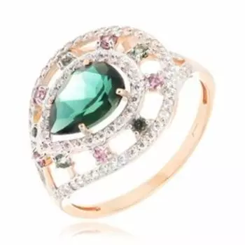 Золотое кольцо с ситаллом