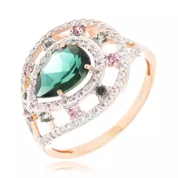 Золотое кольцо с ситаллом