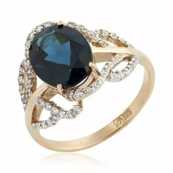 Золотое кольцо с ситаллом