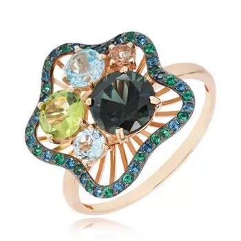 Золотое кольцо с ситаллом