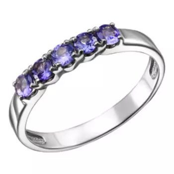 Золотое кольцо с танзанитами