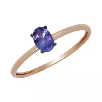 Золотое кольцо с танзанитом