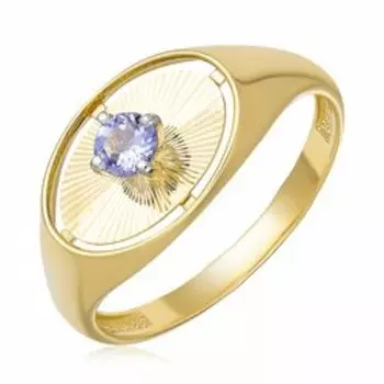 Золотое кольцо с танзанитом