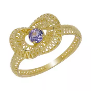 Золотое кольцо с танзанитом