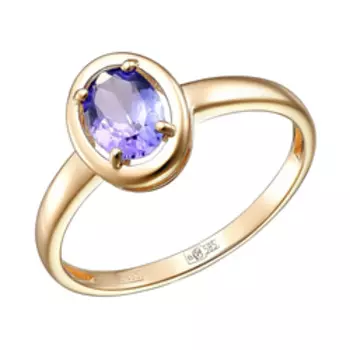 Золотое кольцо с танзанитом