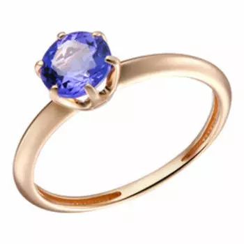 Золотое кольцо с танзанитом
