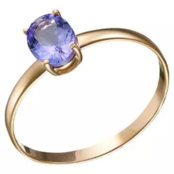 Золотое кольцо с танзанитом