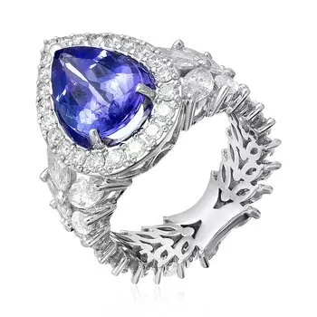 Золотое кольцо с танзанитом