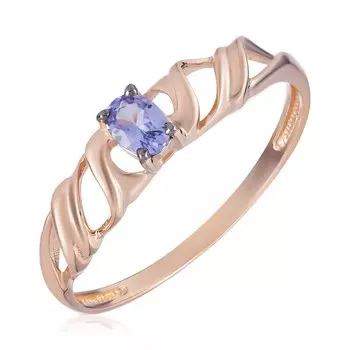 Золотое кольцо с танзанитом