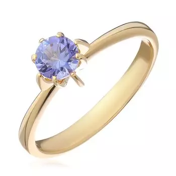 Золотое кольцо с танзанитом