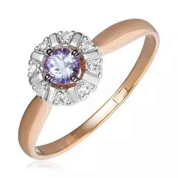 Золотое кольцо с танзанитом